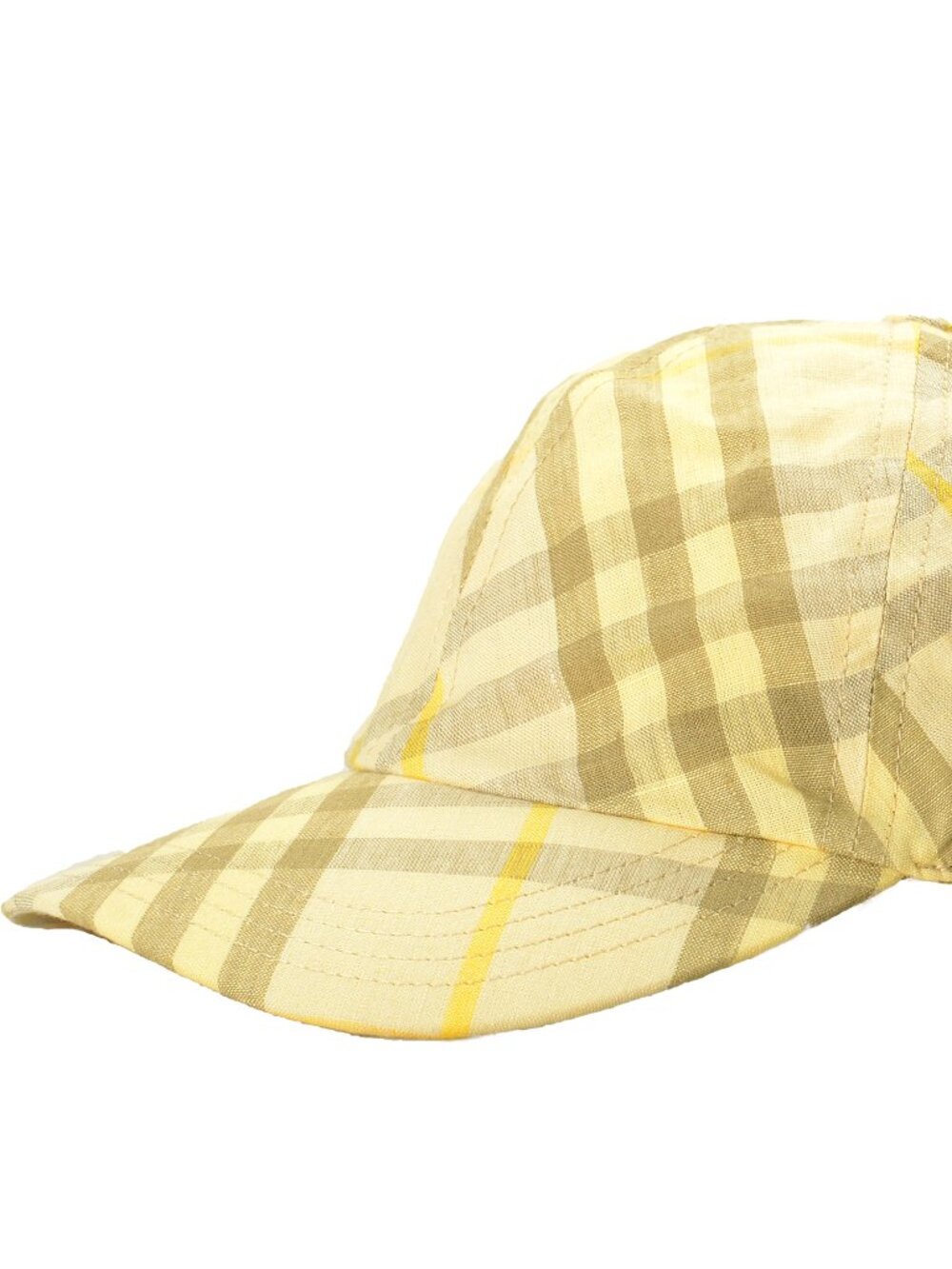 Burberry "Linen Check Baseball" Wheat IP Check Baseball Hat Size M - Picture 2 of 7